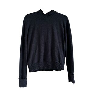 Lululemon Pullover Scrunched Waist Hoodie With Thumb Holes Size 4